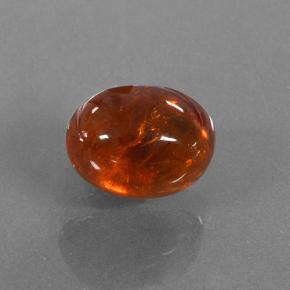 Granada espessartita laranja avermelhado Natural 3.71ct, Corte Oval, Translúcido