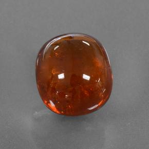 Granada espessartita laranja natural 4,09ct, corte oval, translúcido