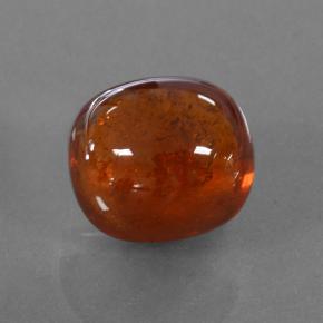 Granada espessartita laranja natural 4,09ct, corte oval, translúcido