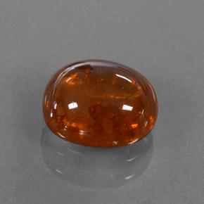 Granada espessartita laranja natural 4,09ct, corte oval, translúcido