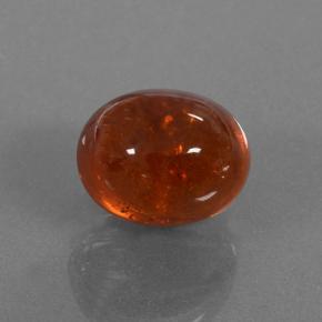 Granada espessartita laranja natural 4,16ct, corte oval, translúcido