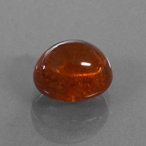 Granada espessartita laranja natural 4,16ct, corte oval, translúcido