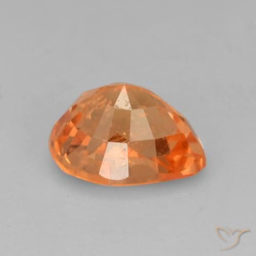Granada espessartita Laranja Médio Natural 0.86ct, Formato de pêra, VS-SI
