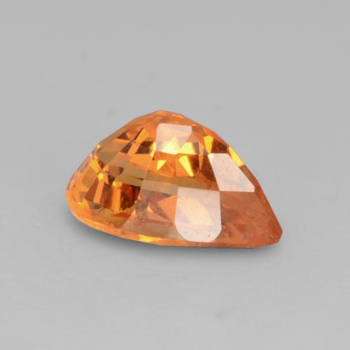 Granada espessartita Laranja brilhante Natural 0.67ct, Formato de pêra, VS-SI