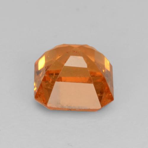 Granada espessartita laranja natural 0,95ct, corte esmeralda, VS-SI