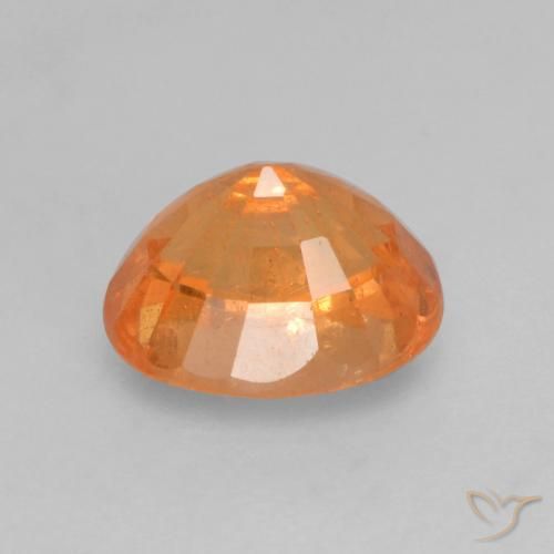 Granada espessartita laranja natural 0,83ct, corte oval, VS-SI