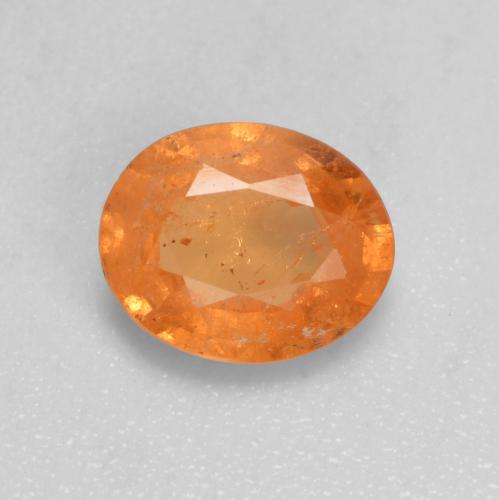 Granada espessartita laranja natural 0,94ct, corte oval, VS-SI