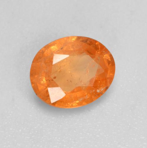 Granada espessartita laranja natural 0,94ct, corte oval, VS-SI
