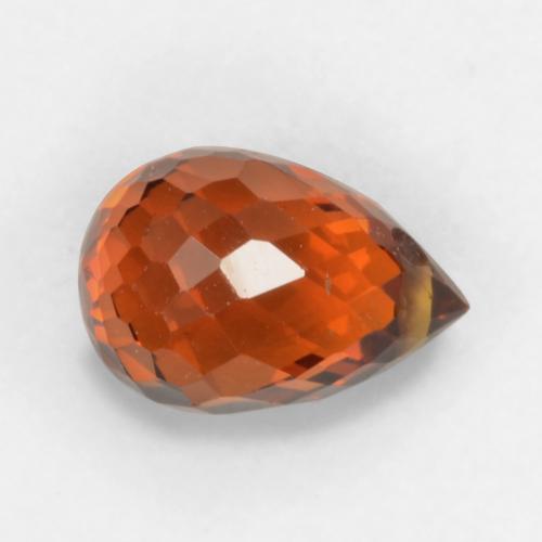 Granada espessartita vermelho natural 1,18ct, briolete, VVS-VS