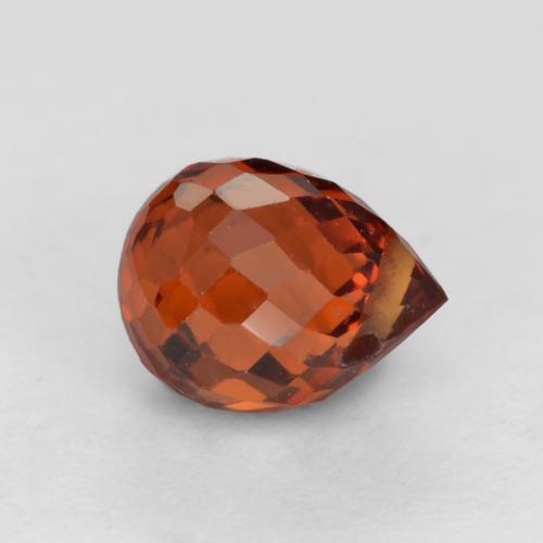 Granada espessartita groselha vermelha Natural 1.16ct, Briolette, VS