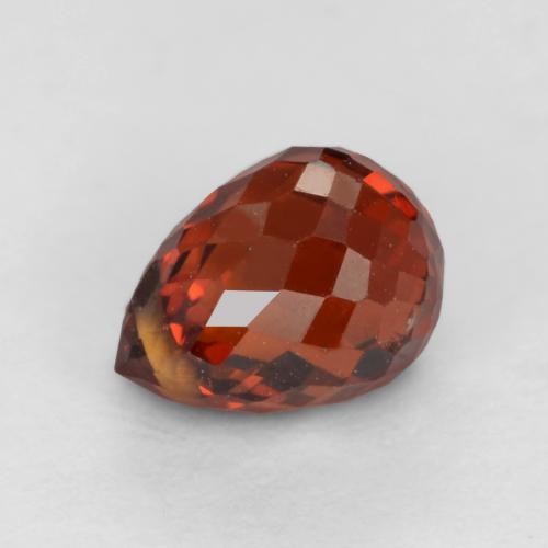 Granada espessartita groselha vermelha Natural 1.23ct, Briolette, VS