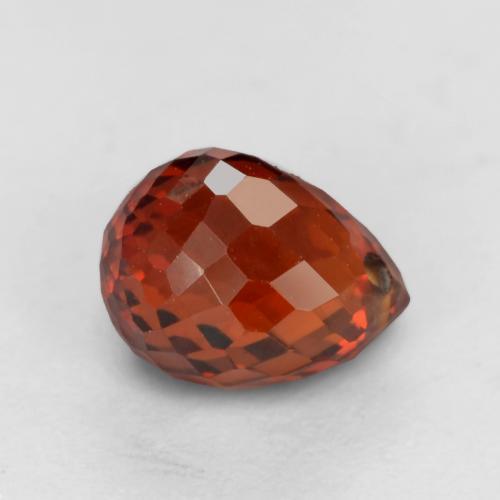 Granada espessartita groselha vermelha Natural 1.23ct, Briolette, VS