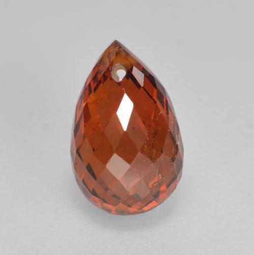Granada espessartita Laranja Profundo Natural 1.91ct, Briolette, VS-SI
