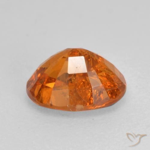 Granada espessartita Laranja Médio Natural 0.97ct, Corte Oval, SI