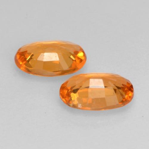 Pedras preciosas de granada espessartita laranja natural de 0,93 ct, corte oval, VVS-VS