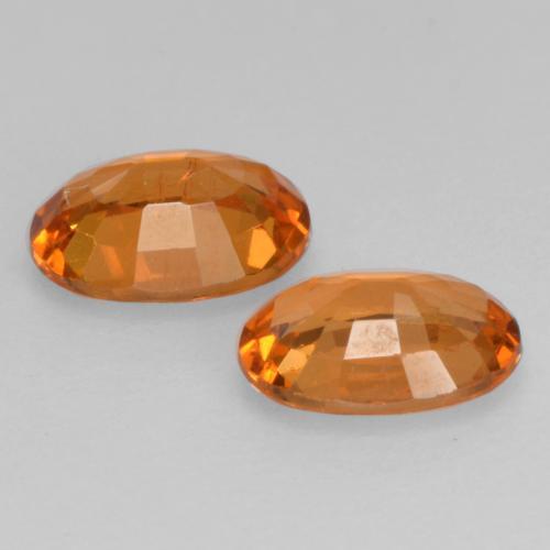 Pedras preciosas de granada espessartita laranja natural de 1,10 ct, corte oval, VS