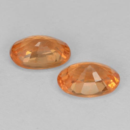 Pedras preciosas de Granada espessartita âmbar laranja natural de 1.36 ct, Corte Oval, VS-SI