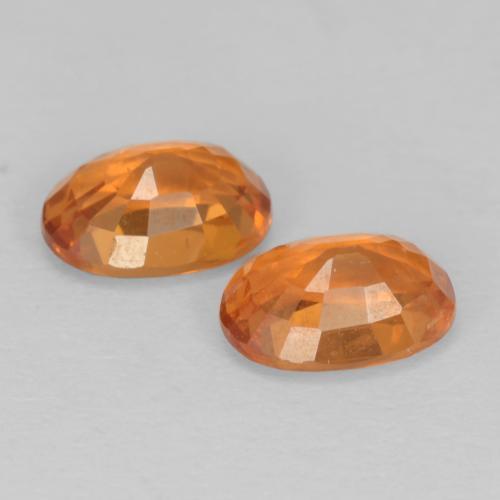 Pedras preciosas de granada espessartita laranja natural de 1,42 ct, corte oval, VS-SI