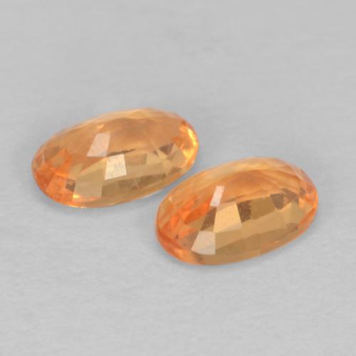 Pedras preciosas de granada espessartita laranja natural de 0,64 ct, corte oval, VS
