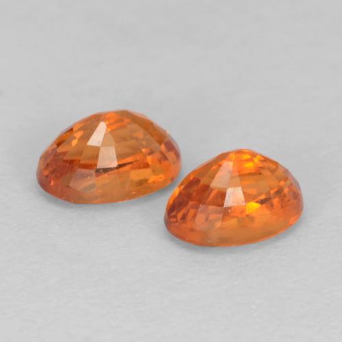 Pedras preciosas de granada espessartita laranja natural de 0,95 ct, corte oval, VS
