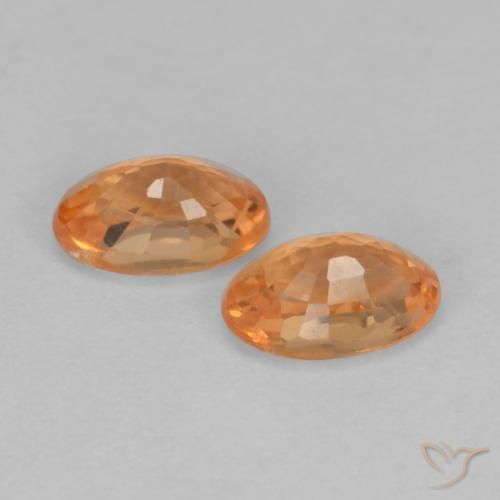 Pedras preciosas de Granada espessartita Laranja brilhante natural de 0.80 ct, Corte Oval, VS-SI