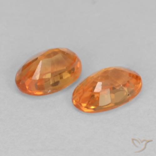 Pedras preciosas de Granada espessartita Laranja brilhante natural de 0.69 ct, oval, VS-SI