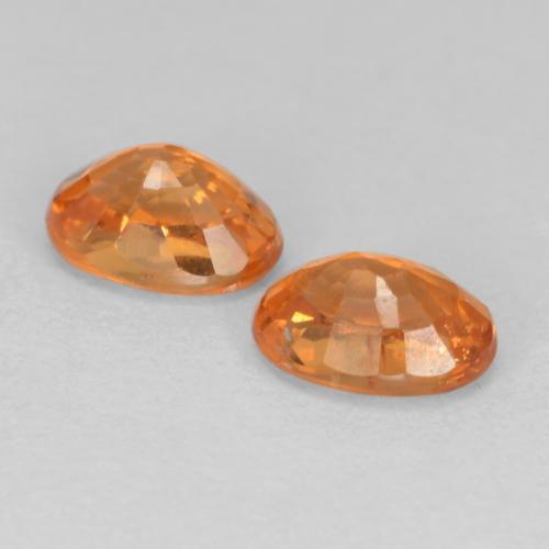 Pedras preciosas de Granada espessartita Laranja brilhante natural de 1.29 ct, Corte Oval, VS-SI