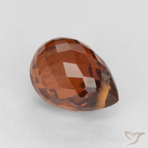 Granada espessartita Fogo vermelho Natural 1.52ct, Briolette, VS-SI