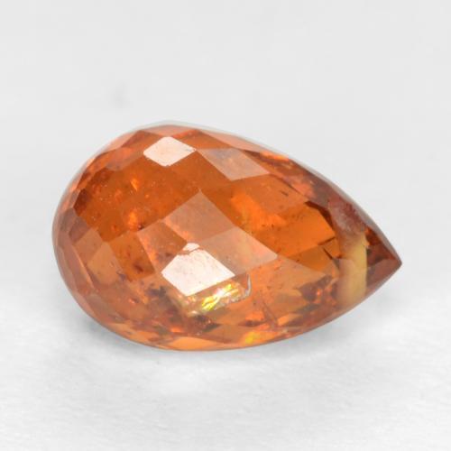 Granada espessartita âmbar laranja Natural 1.89ct, Briolette, VS