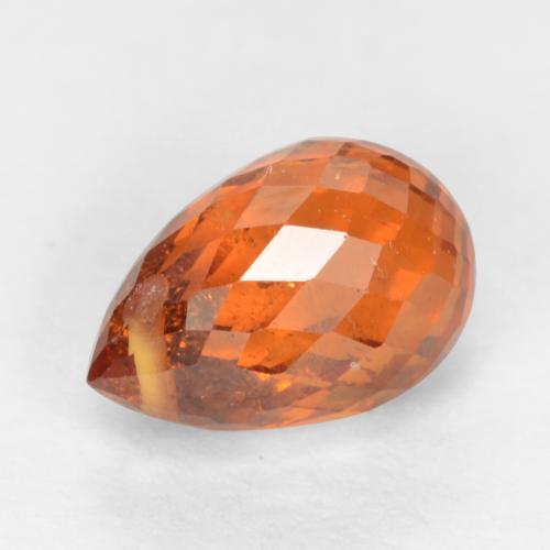 Granada espessartita âmbar laranja Natural 1.89ct, Briolette, VS