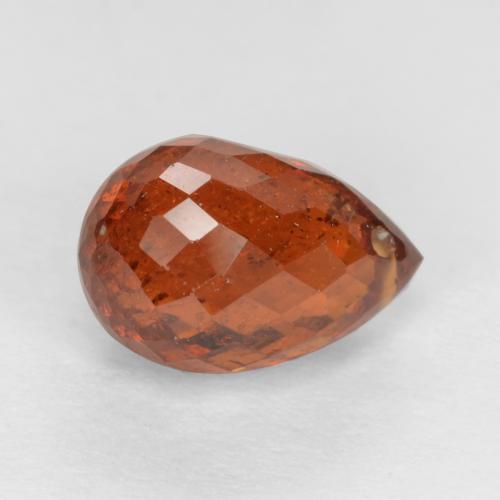 Granada espessartita laranja natural 2,14ct, briolete, SI