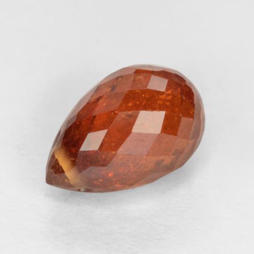 Granada espessartita laranja natural 2,14ct, briolete, SI