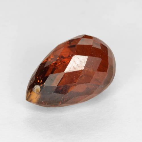 Granada espessartita vermelho natural 2,89ct, briolete, SI