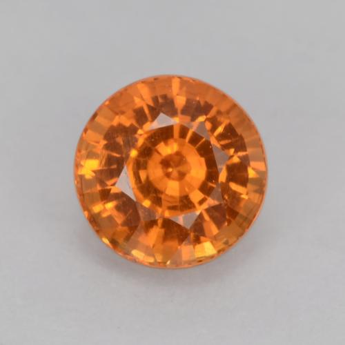 Granada espessartita laranja natural 0,93ct, corte redondo, VS