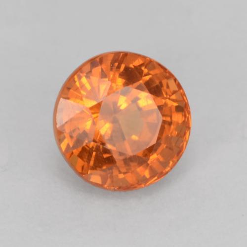 Granada espessartita laranja natural 0,93ct, corte redondo, VS
