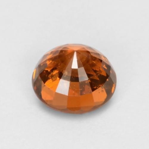 Granada espessartita Laranja Médio Natural 0.71ct, Corte Redondo, VS