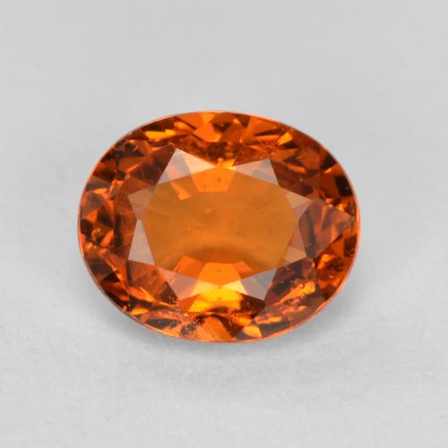 Granada espessartita laranja natural 0,50ct, corte oval, VS