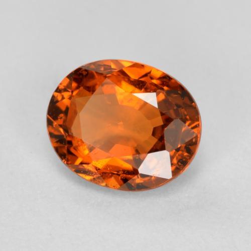 Granada espessartita laranja natural 0,50ct, corte oval, VS