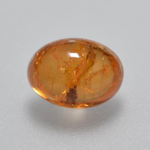 Granada espessartita laranja natural 1,88ct, corte oval, transparente