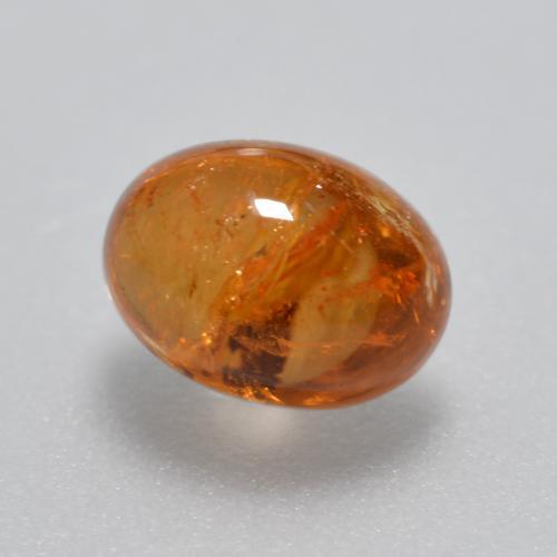 Granada espessartita laranja natural 1,88ct, corte oval, transparente