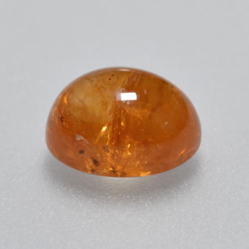 Granada espessartita laranja natural 1,88ct, corte oval, transparente