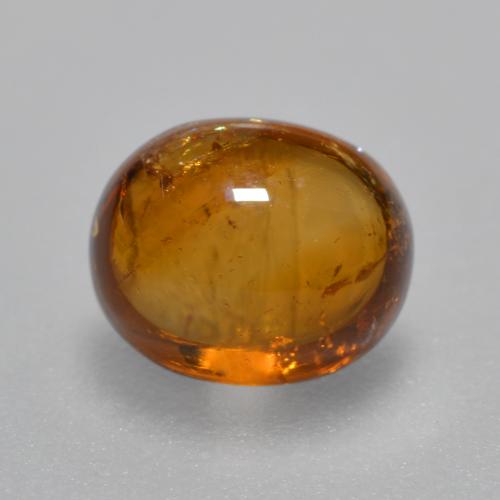 Granada espessartita laranja natural 1,62ct, corte oval, transparente