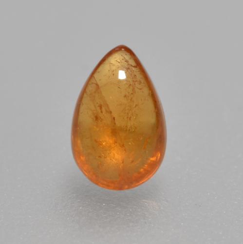 Granada espessartita Laranja Médio Natural 0.56ct, Formato de pêra, Transparente