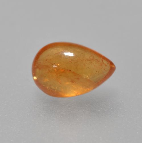 Granada espessartita Laranja Médio Natural 0.56ct, Formato de pêra, Transparente