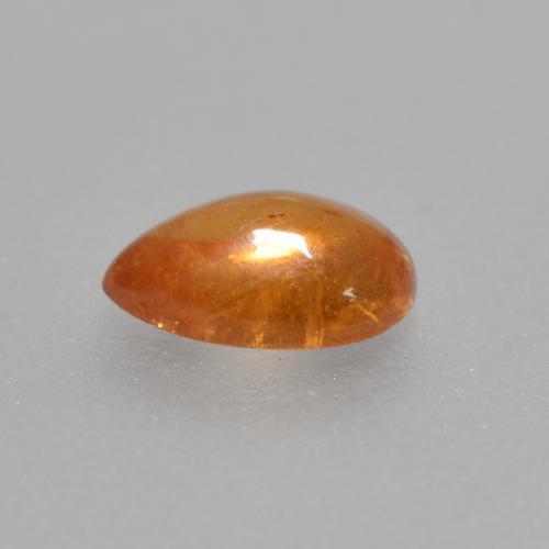 Granada espessartita Laranja Médio Natural 0.56ct, Formato de pêra, Transparente