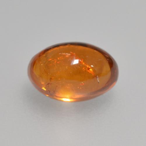 Granada espessartita laranja natural 0,97ct, corte oval, transparente