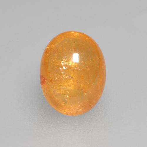 Granada espessartita laranja mel natural 0,56ct, corte oval, transparente