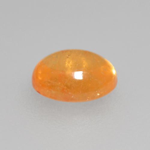 Granada espessartita laranja mel natural 0,56ct, corte oval, transparente
