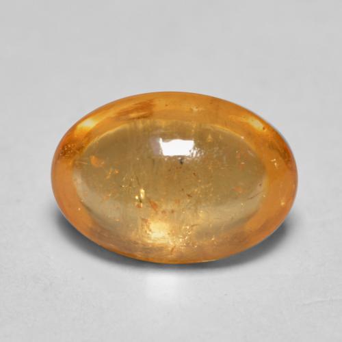 Granada espessartita laranja natural 0,82ct, corte oval, transparente