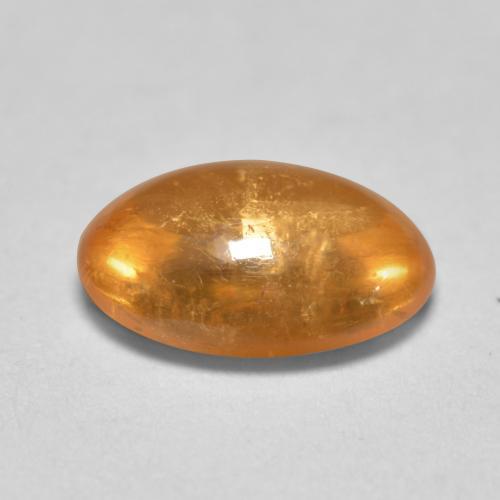 Granada espessartita laranja natural 0,82ct, corte oval, transparente